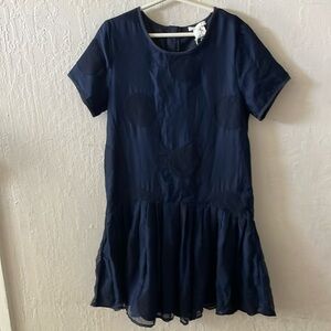 NWOT Chloe Girl’s Navy 100% Silk Dress Size 10 years old